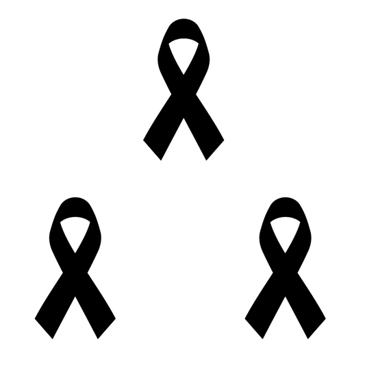 Set 3 Stickere de Doliu – Fundiță Neagră