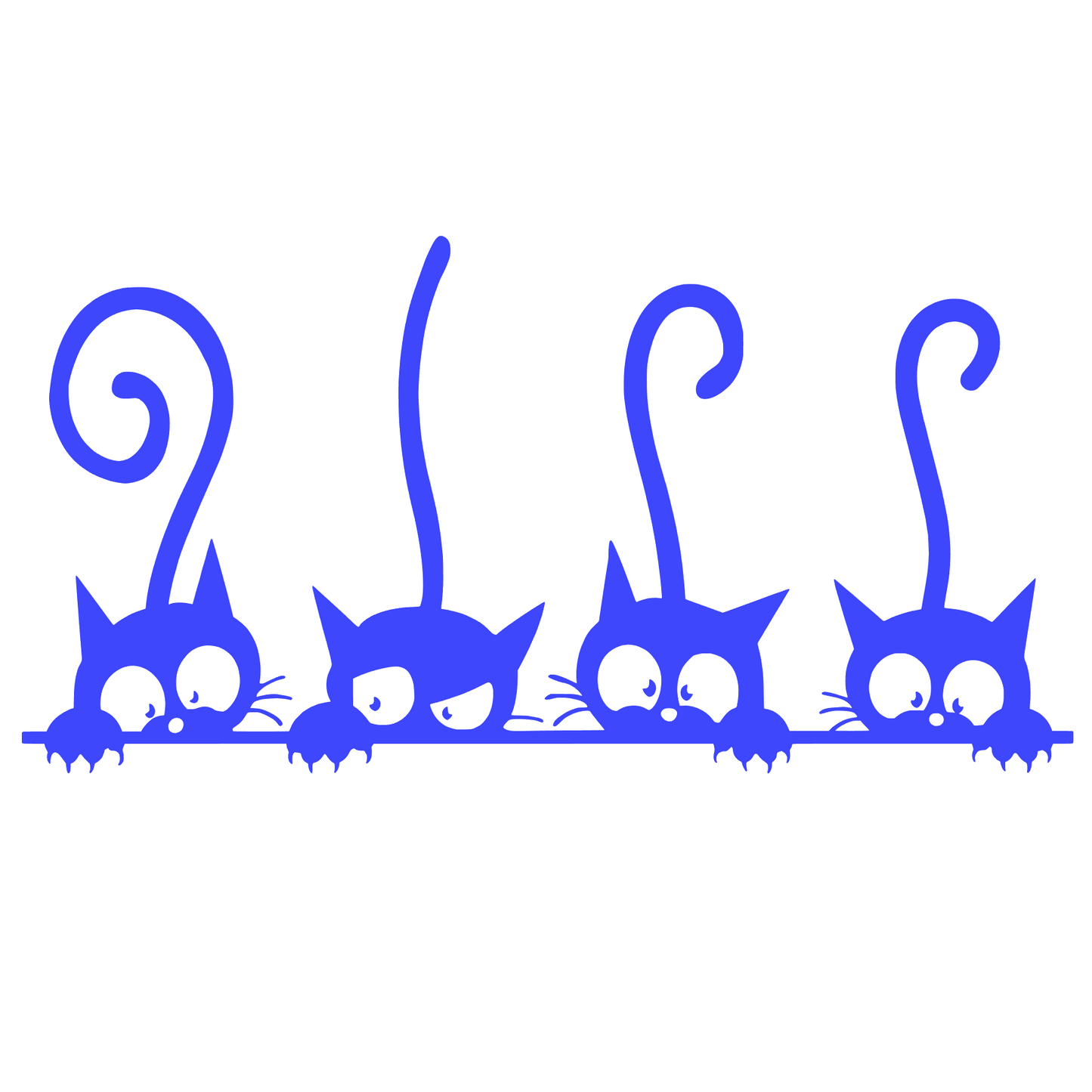 Sticker auto decorativ, 4 pisici