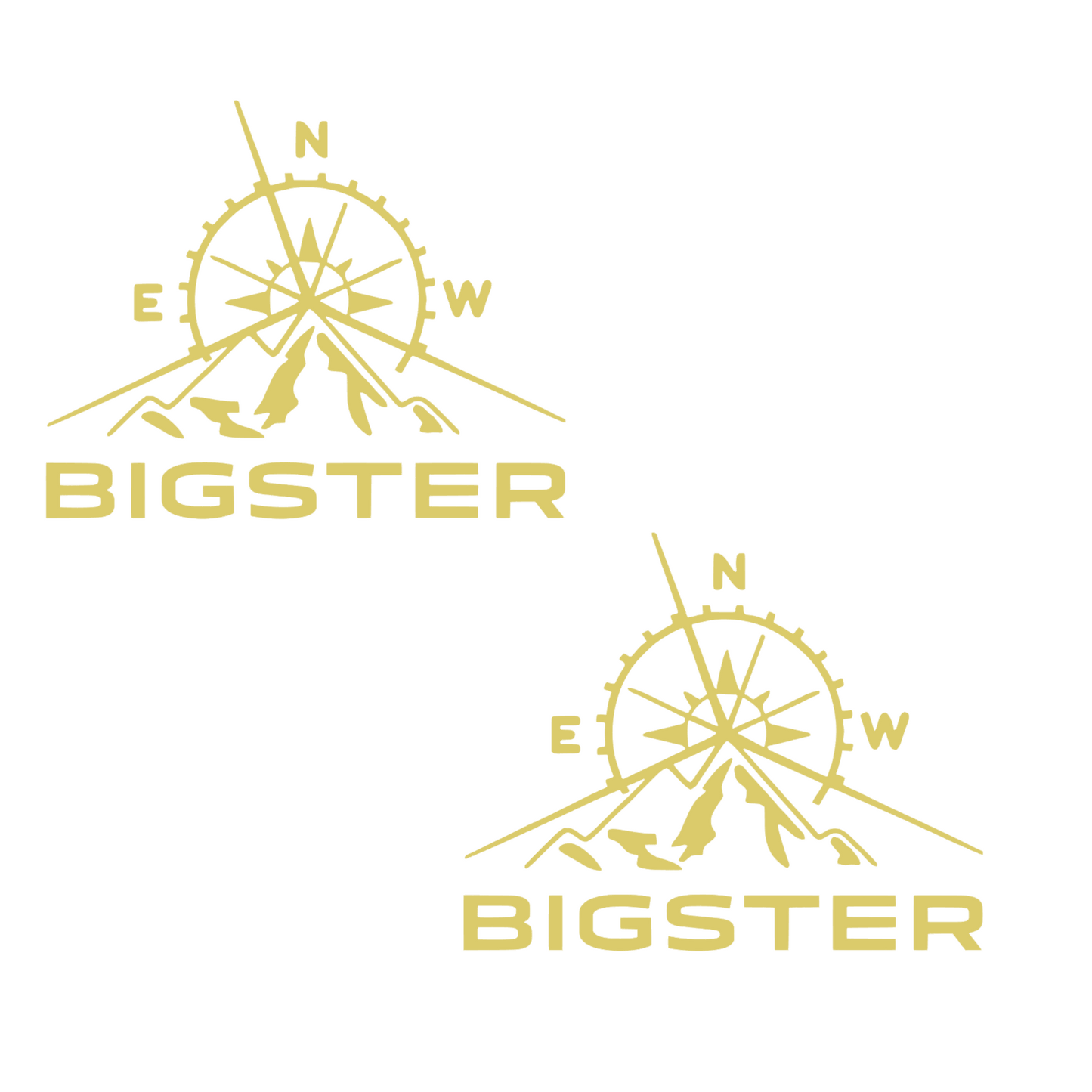 Set 2 stickere auto decorative, rezistente la apa, pentru laterale Bigster
