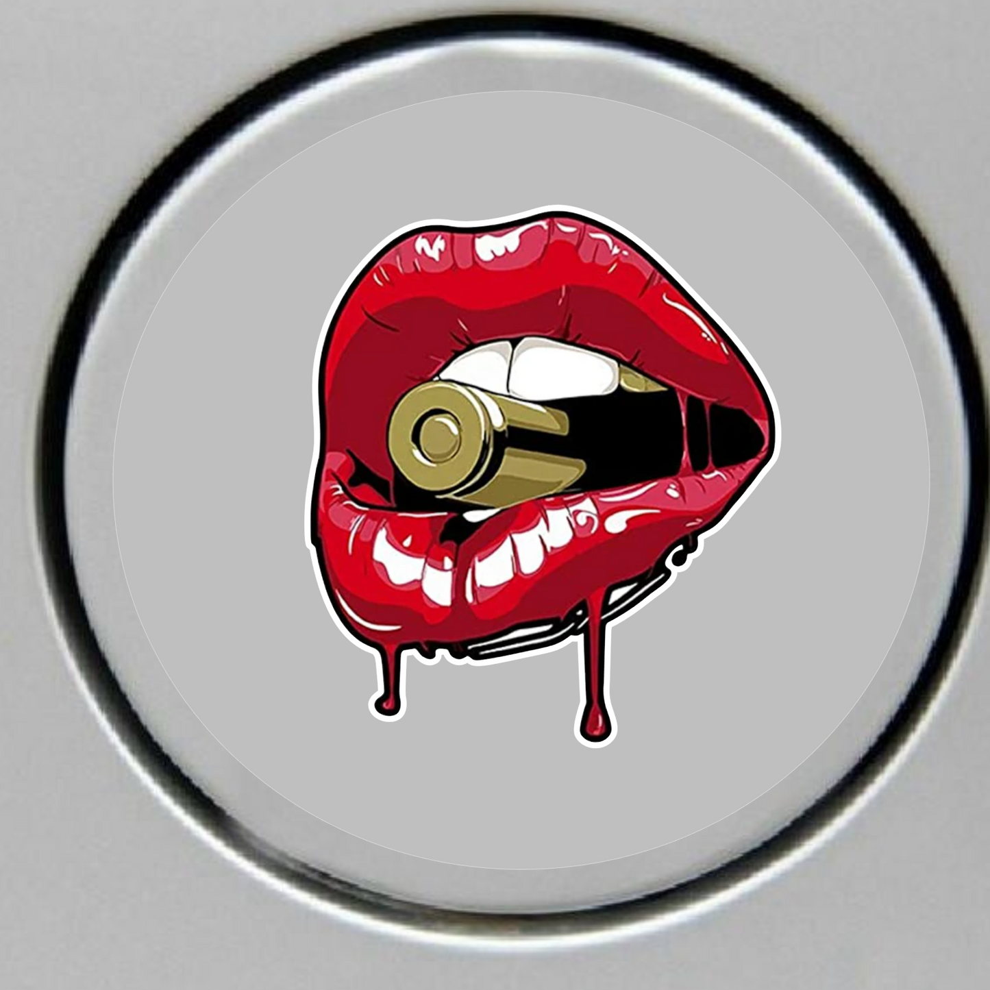 Set 4 Stickere auto "Red Lips"