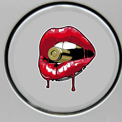 Set 4 Stickere auto "Red Lips"