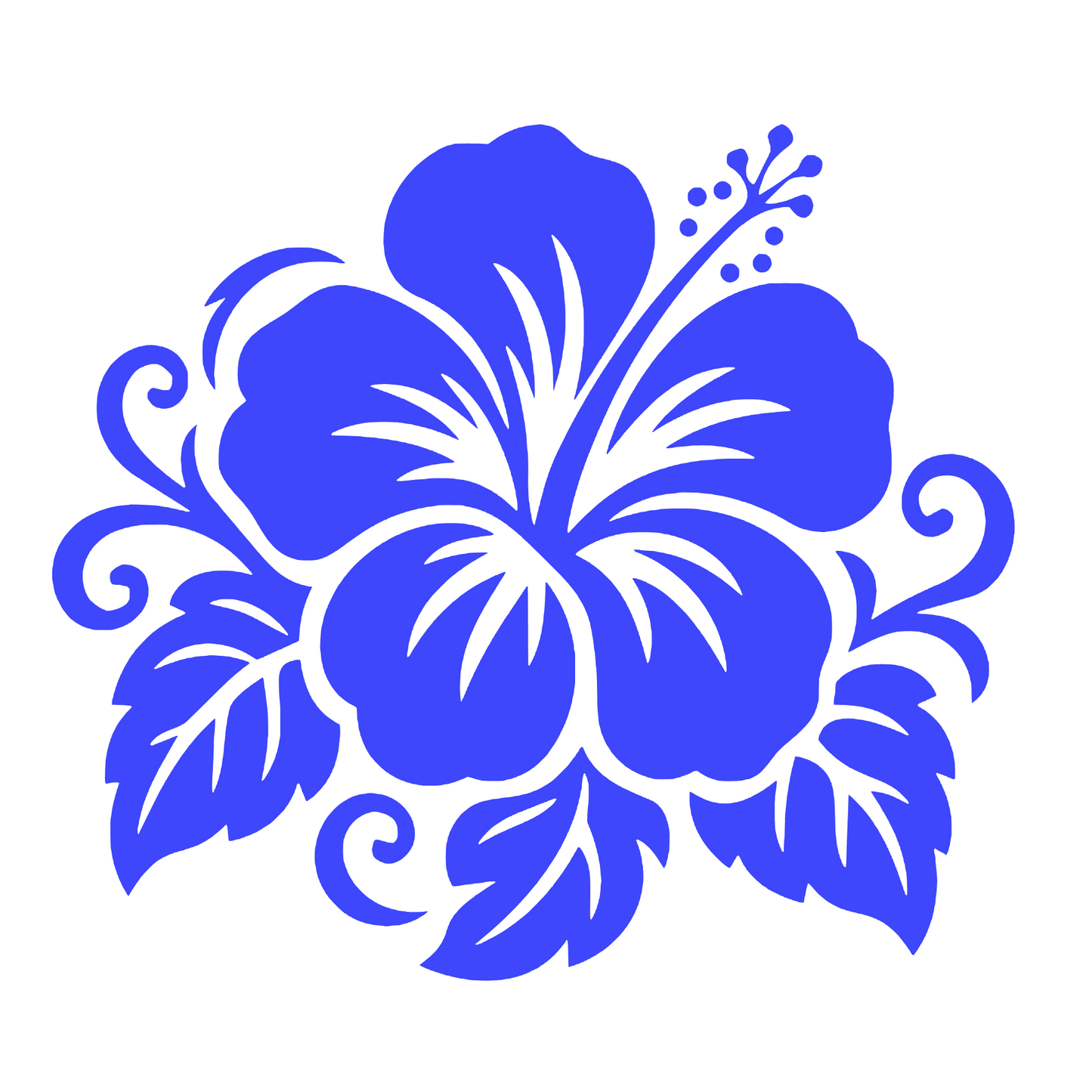 Sticker auto decorativ, floare de hibiscus