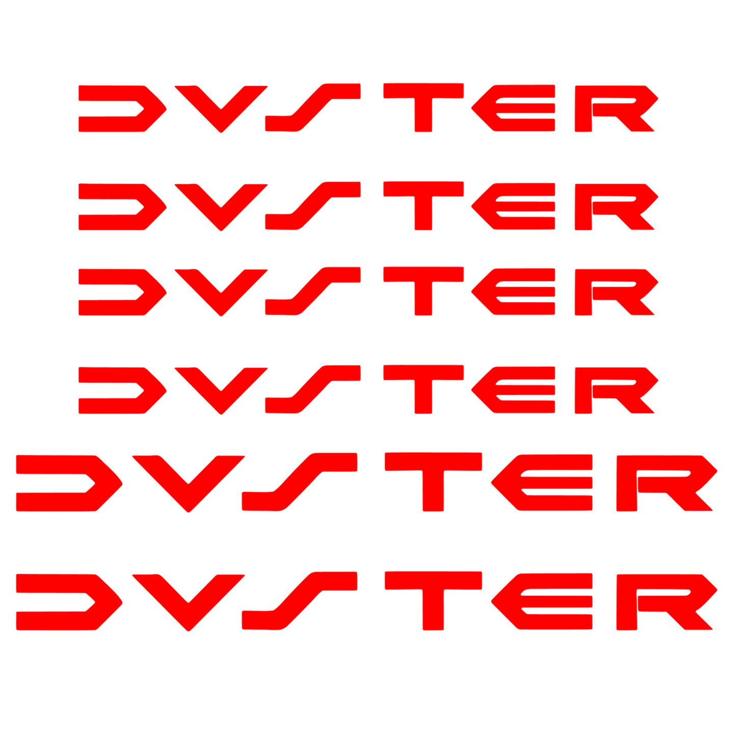 Set 6 stickere pentru manere si capace oglinzi, Duster
