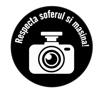 Set 2 stickere rezistente, nu trantiti usa, pentru taxi si uber bolt, respecta usa si soferul, supraveghere video