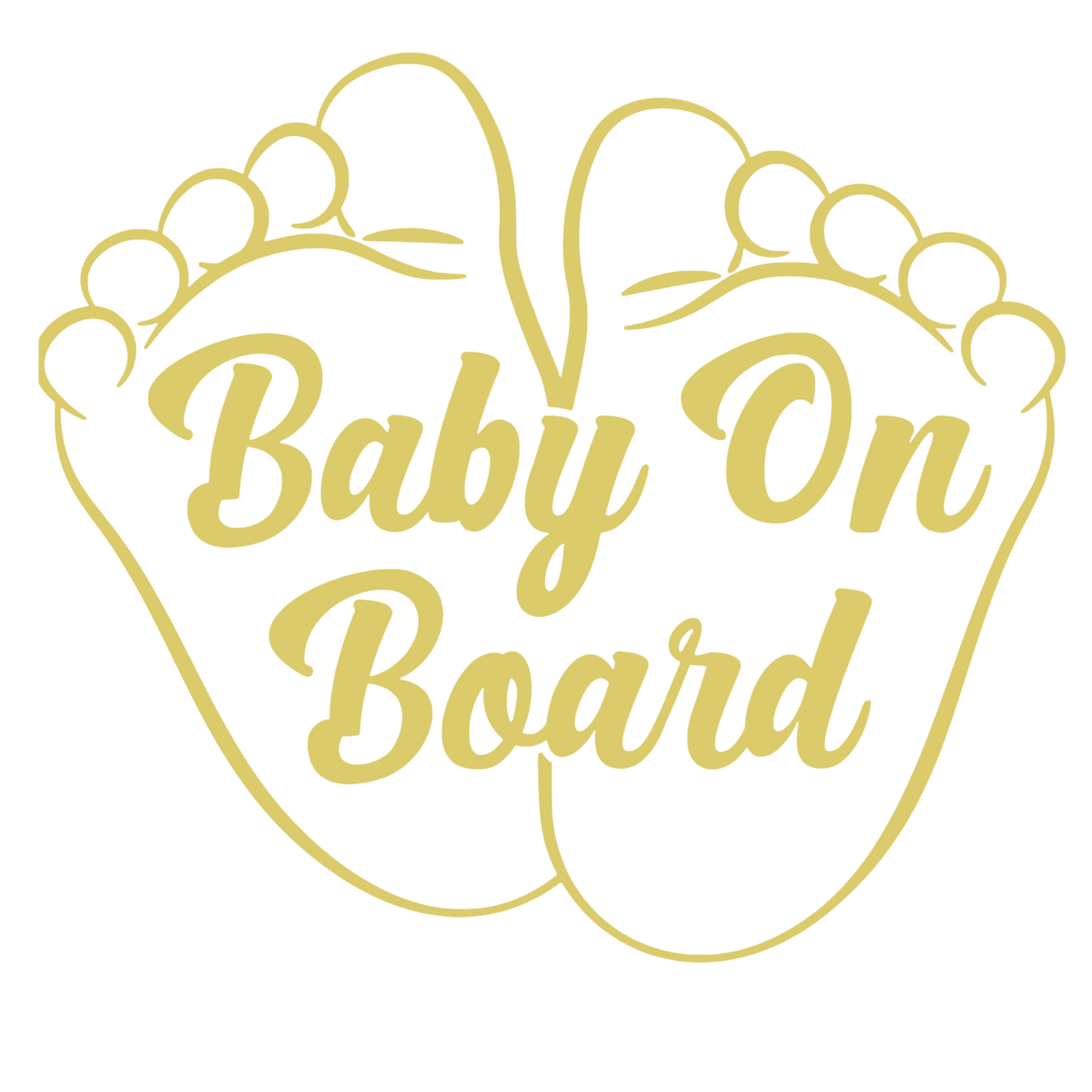 Sticker auto moto decorativ, tuning, rezistent la apa si UV, Baby on board cu picioruse