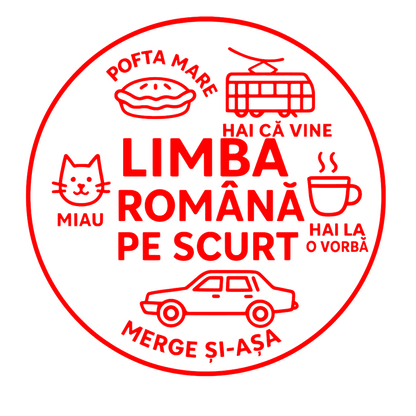 Sticker decorativ amuzant, limba romana pe scurt