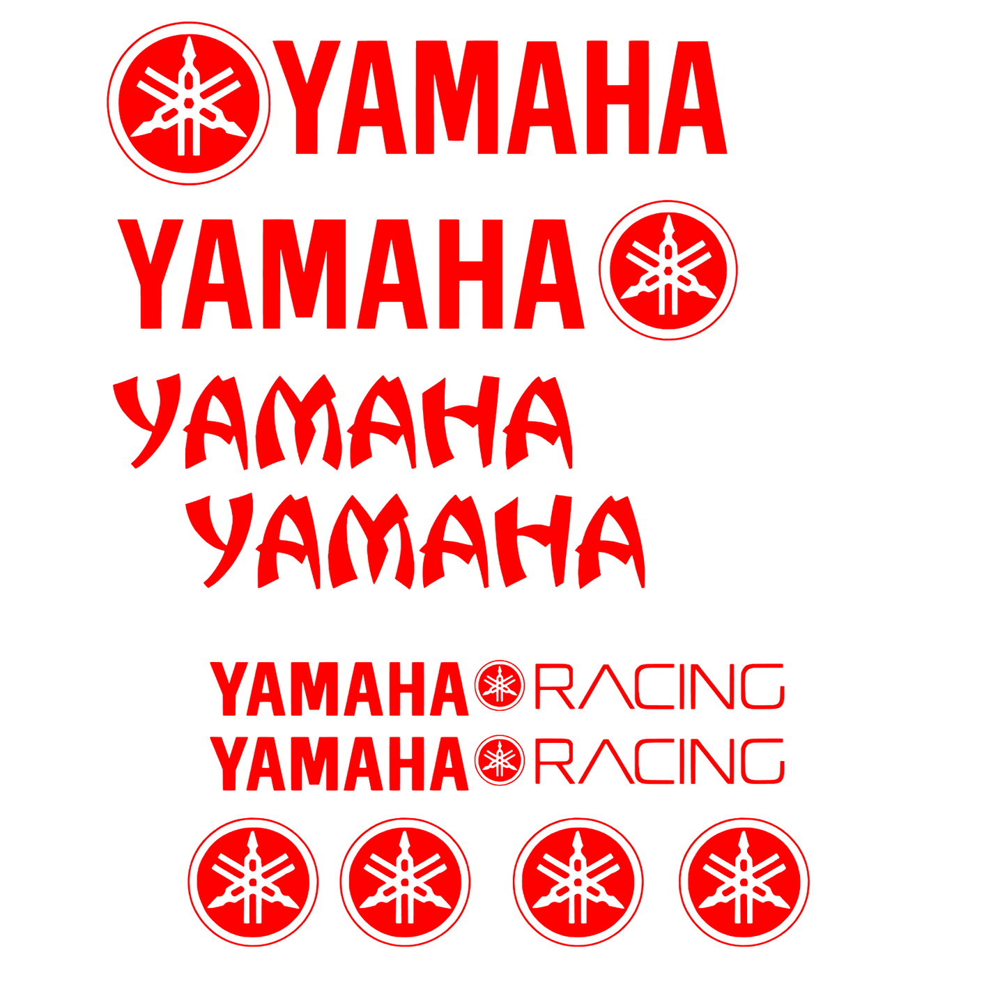 Set 10 stickere decorative Yamaha Racing