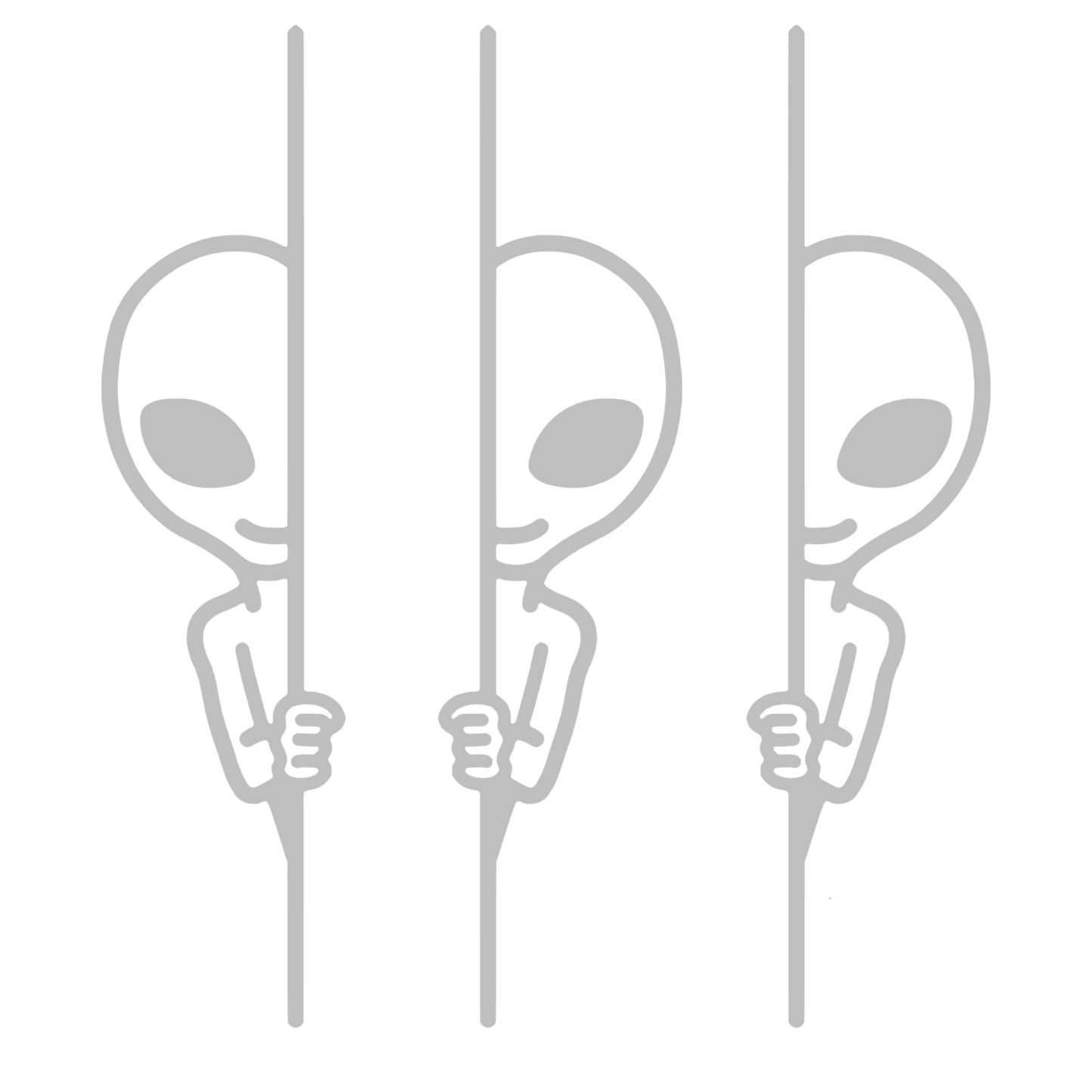 Set 3 stickere decorative, Alien Peek
