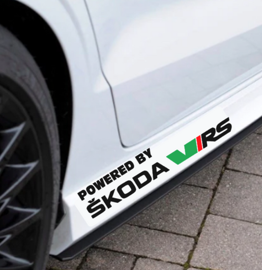 Set 2 stickere tip Powered by Skoda