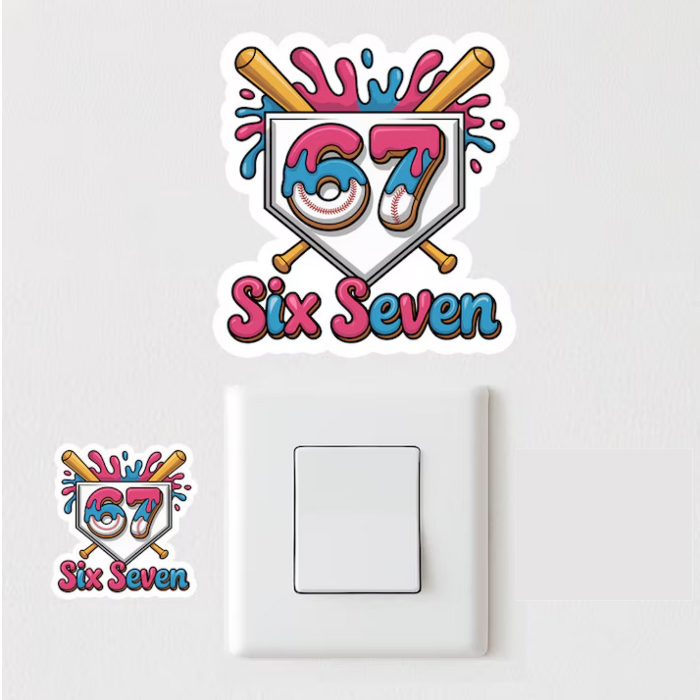 Sticker rezistent SIX SEVEN 67 Baseball