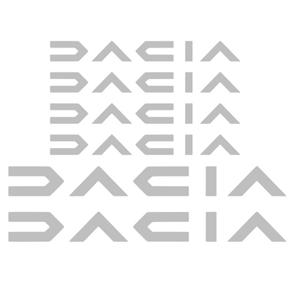 Set 6 stickere pentru manere si capace oglinzi, Dacia