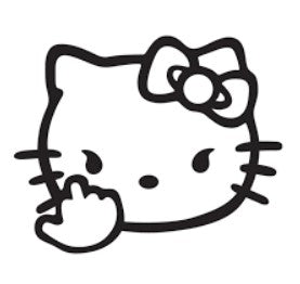 Sticker Hello Kitty Obscen