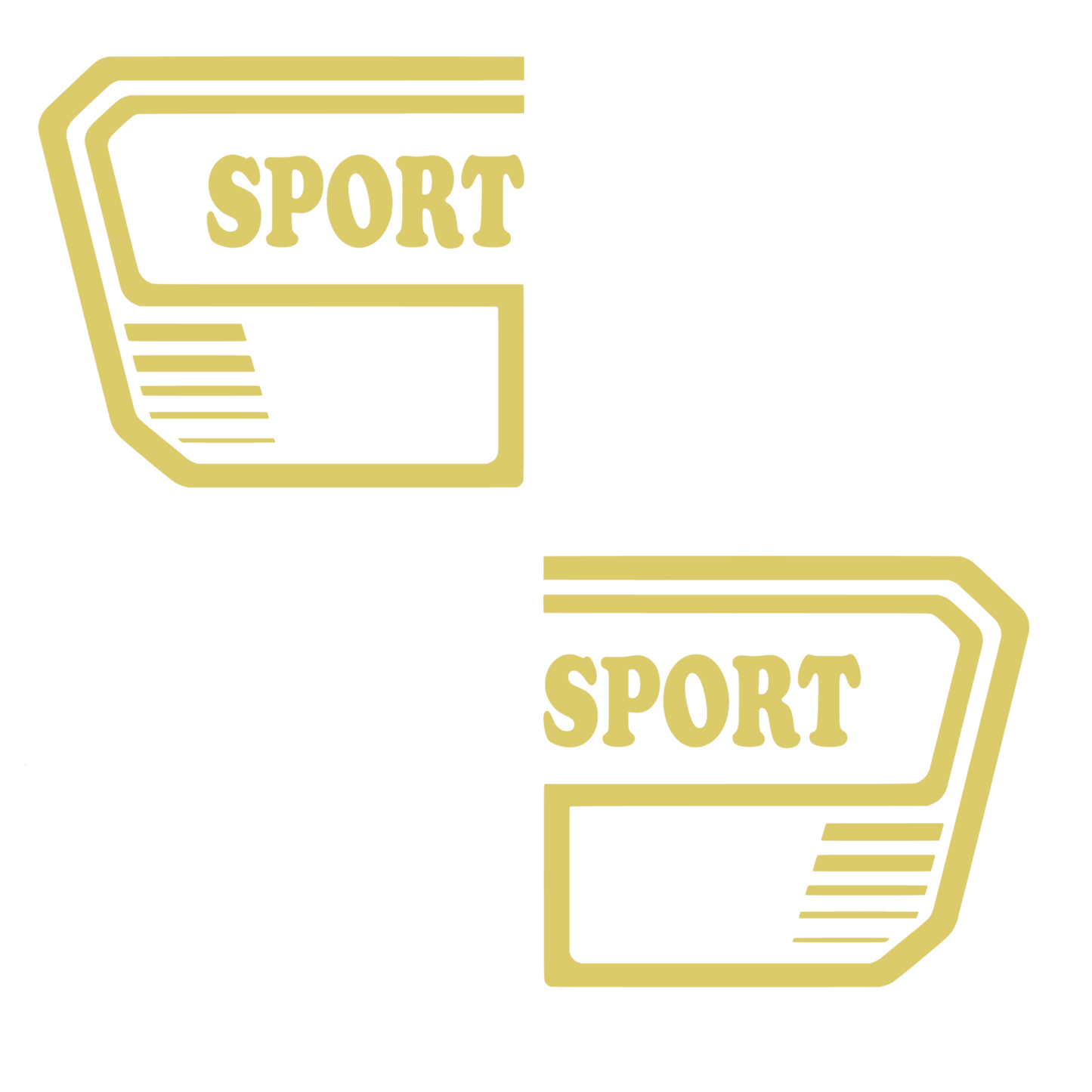 Set 2 stickere auto, rezistente la apa si UV, stanga si dreapta, model Sport