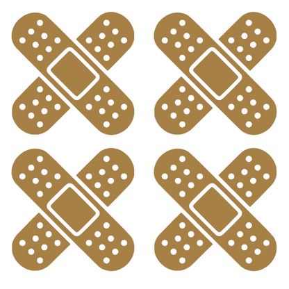 Set 4 stickere decorative, pentru masina sau motocicleta, tip plasture