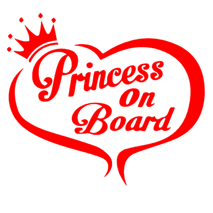 Sticker auto Princess on board cu inima