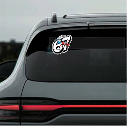Sticker rezistent SIX SEVEN 67 Kendama v2