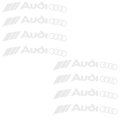 Set 8 stickere auto tuning pentru Audi RS S-line, pentru jante aliaj, rezistente