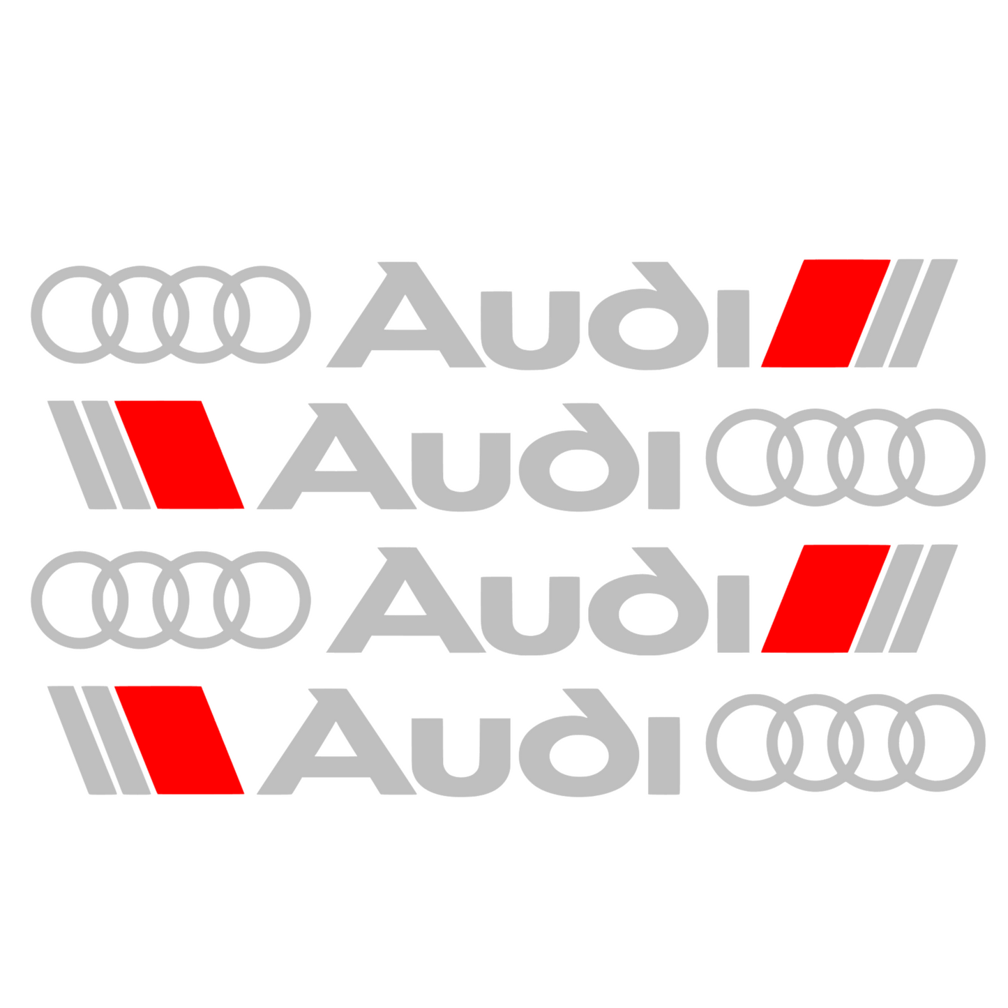 Set 4 stickere auto manere Audi diverse modele, rezistente