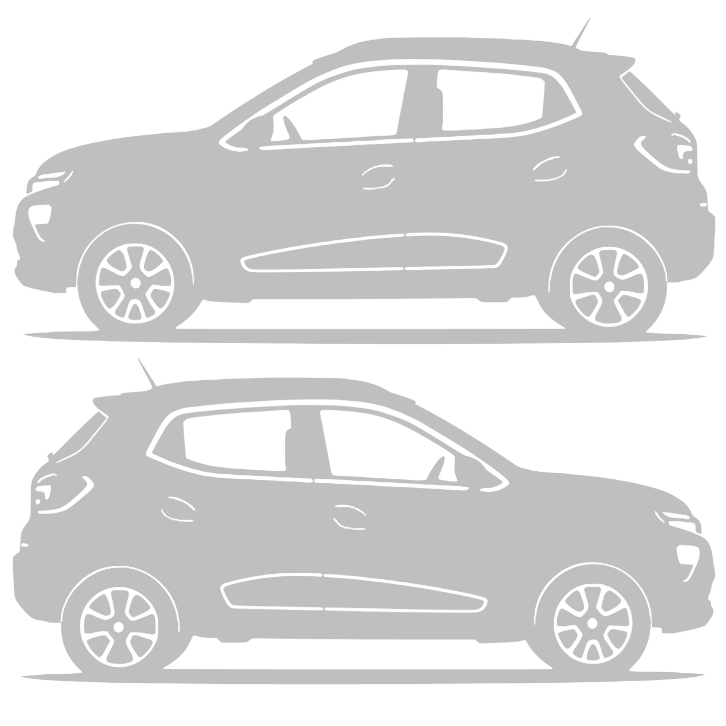 Set 2 stickere rezistente, stanga si dreapta, Dacia Spring