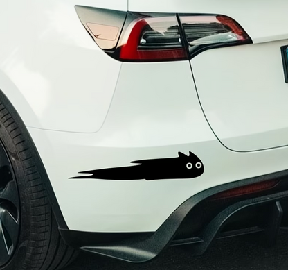 Sticker autocolant auto drăguț cu pisică neagră zburătoare