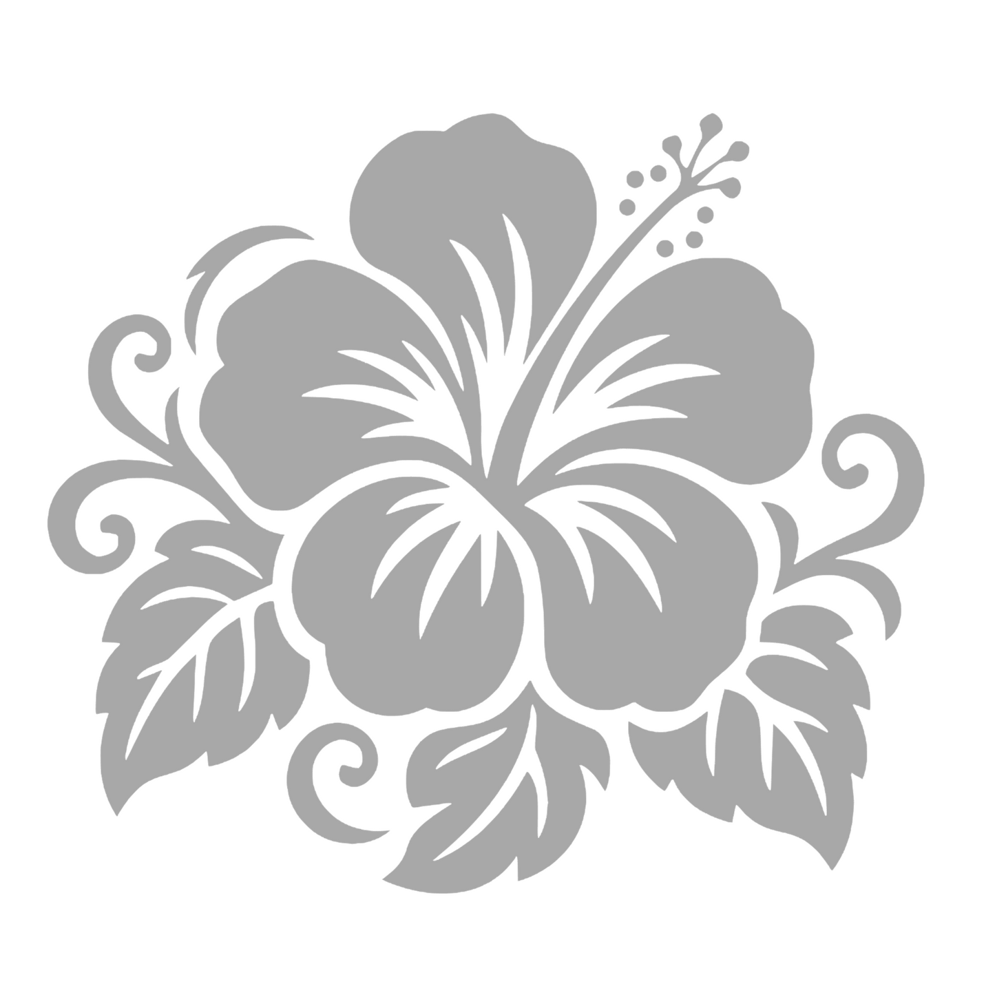 Sticker auto decorativ, floare de hibiscus