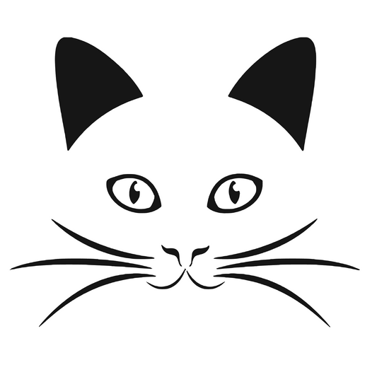Sticker auto contur fata pisica
