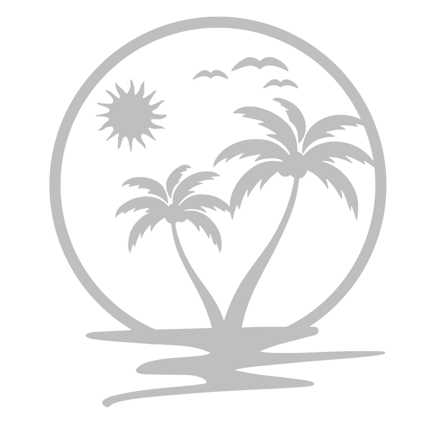 Sticker decorativ auto, rezistent, Hawai time, palmieri