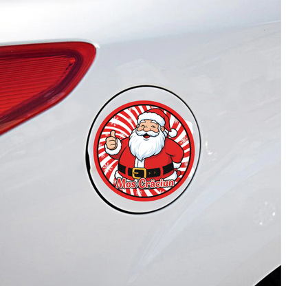Sticker auto decorativ, abtibild, Mos Craciun, pentru caroserie, geamuri sau clapeta rezervor, v4