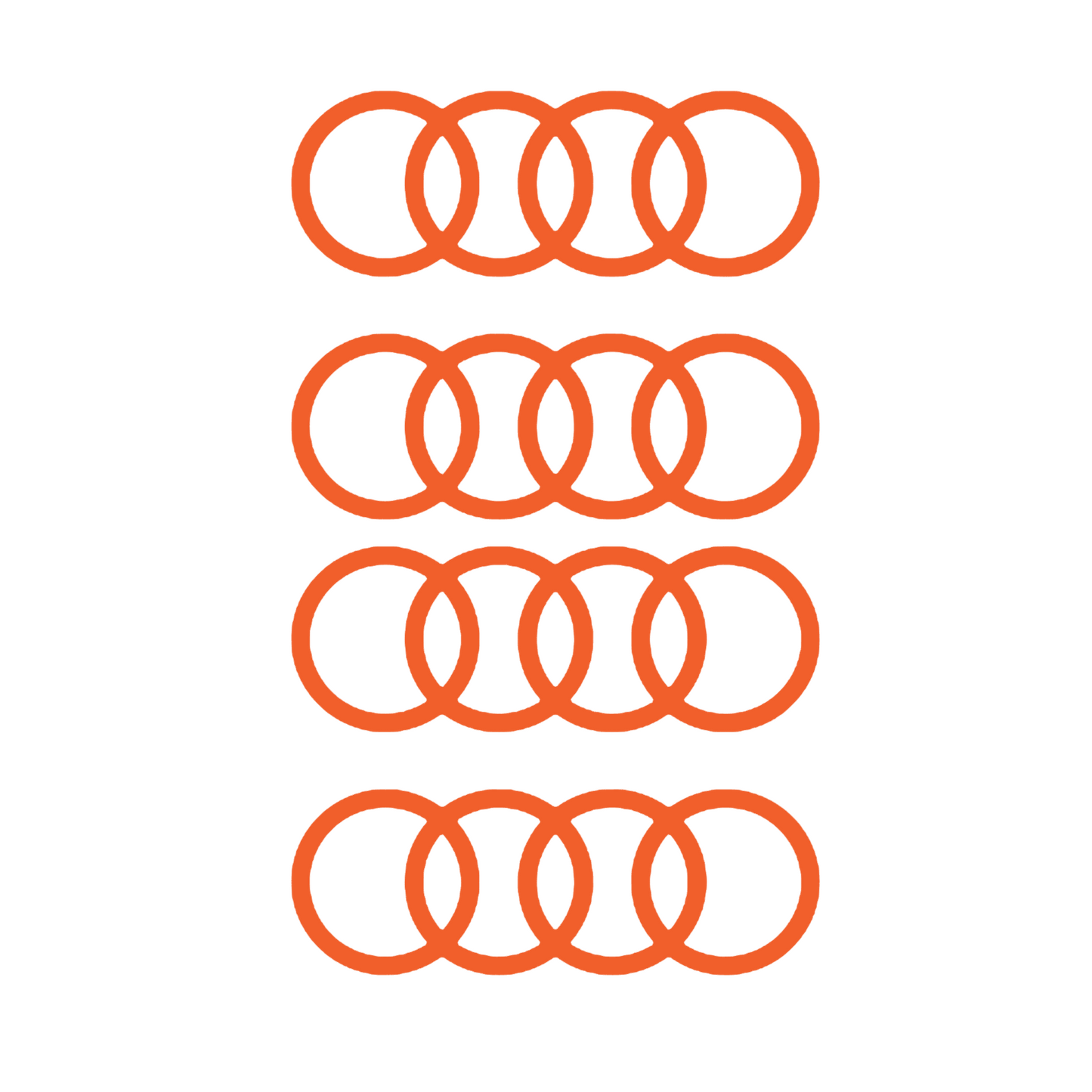 Set 4 Stickere auto decorative, pentru Etrieri - Audi Logo - 4 bucati