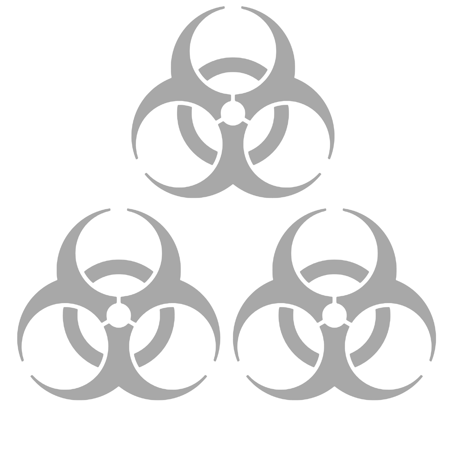 Set 3 stickere decorative Biohazard – Simbol Pericol Biologic