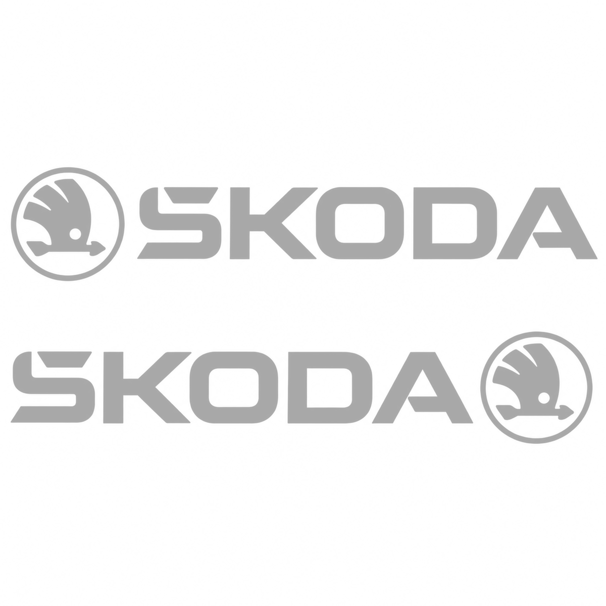 Set 2 stickere SKODA cu siglă și logo
