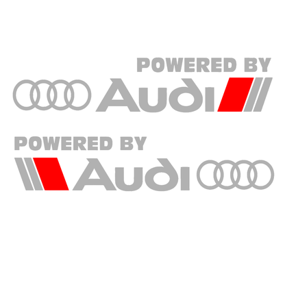 Set 2 Stickere Auto pentru laterale, Powered by Audi – Logo Racing