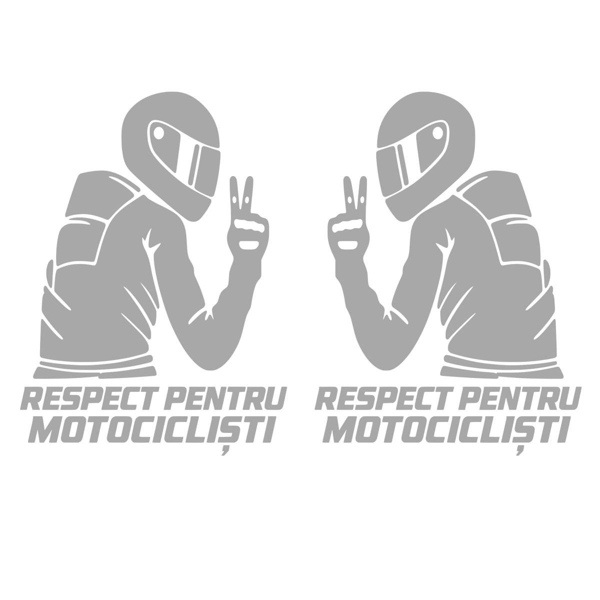 Set 2 Stickere Moto Respect pentru Motocicliști – Stânga + Dreapta