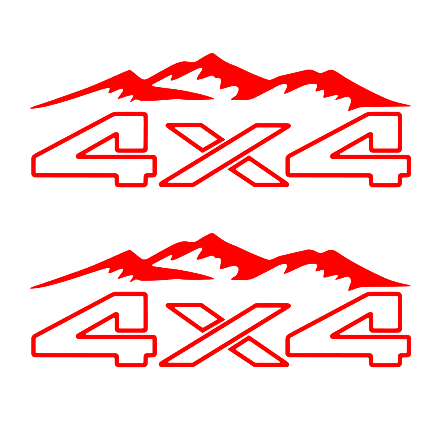 Set 2 stickere auto off road, 4x4, rezistente la exterior