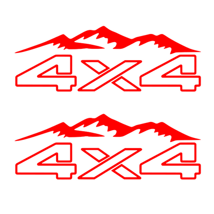 Set 2 stickere auto off road, 4x4, rezistente la exterior