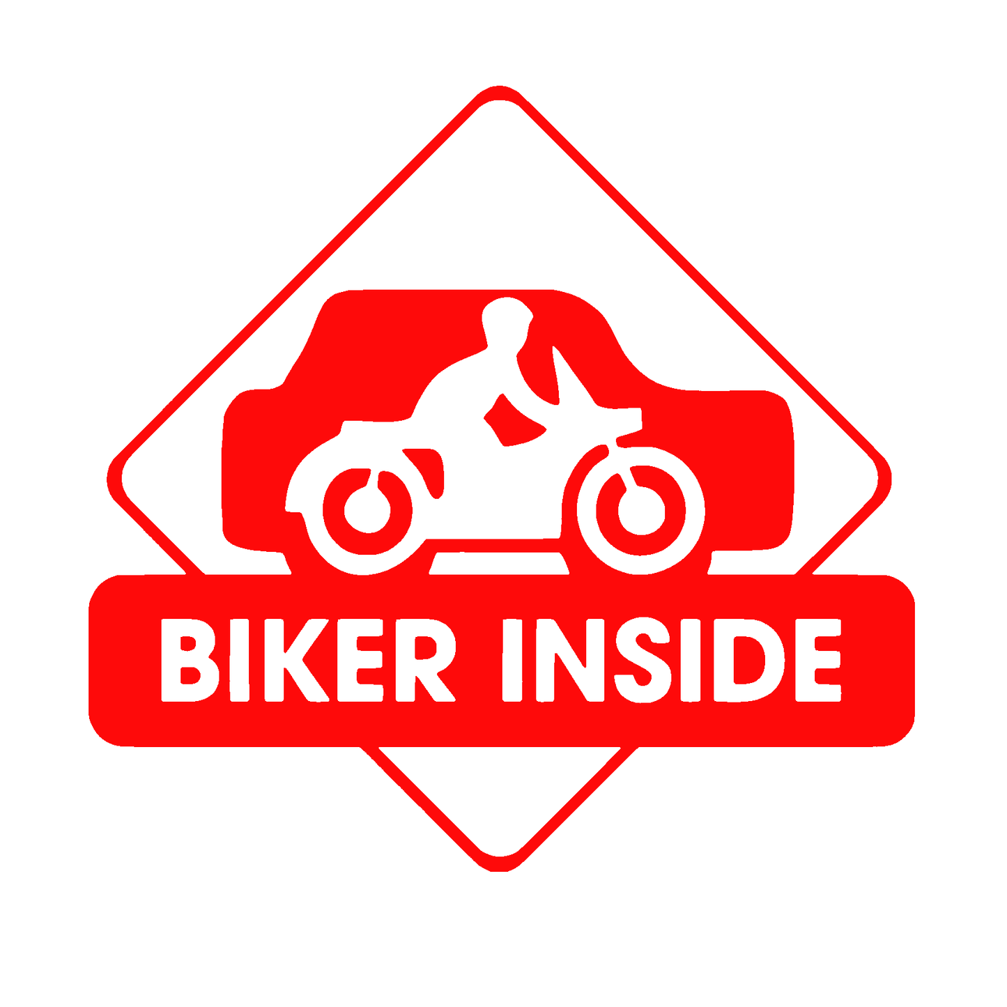 Sticker auto rezistent, biker inside