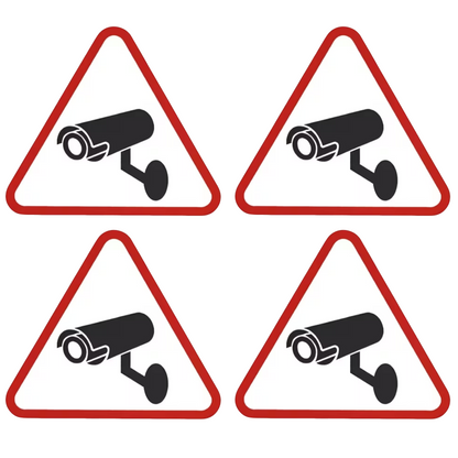 Set 4 stickere rezistente, pentru taxi si ride sharing, supraveghere video