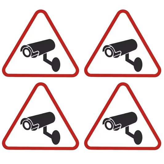 Set 4 stickere rezistente, pentru taxi si ride sharing, supraveghere video