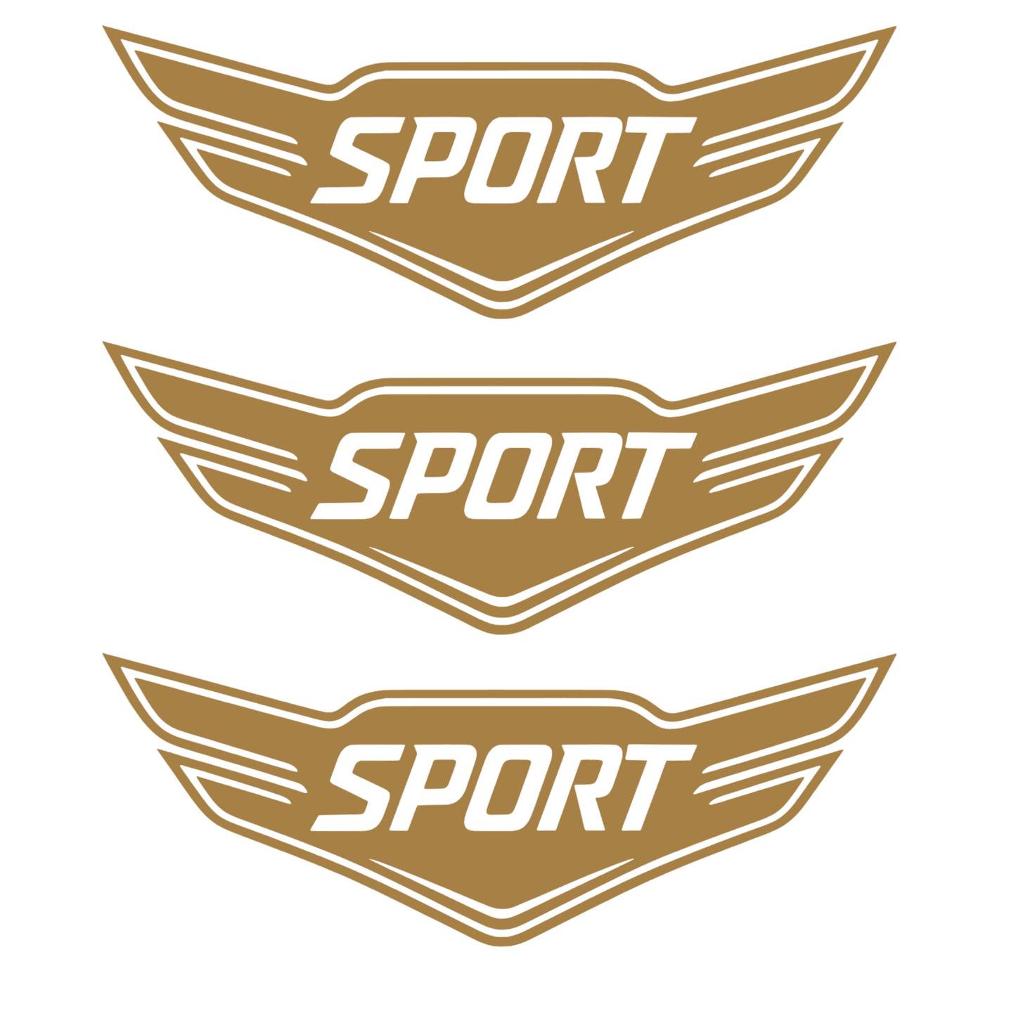 Set 3 stickere auto moto decorativ, tuning, rezistent la apa si UV, Model Sport