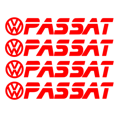 Set 4 Sticker Auto Volkswagen Passat Vw manere - etriere, 12 cm