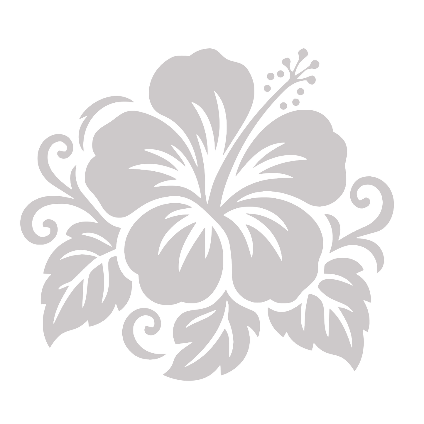 Sticker auto decorativ, floare de hibiscus