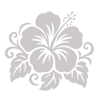 Sticker auto decorativ, floare de hibiscus