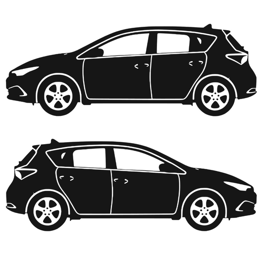 Set 2 stickere rezistente, stanga si dreapta, Toyota Auris Hatchback