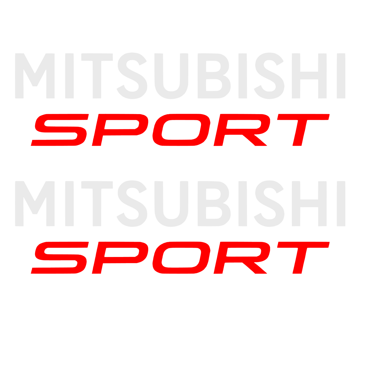 Set 2 stickere auto, decorative, Mitsunishi Sport