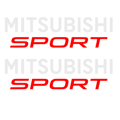 Set 2 stickere auto, decorative, Mitsunishi Sport