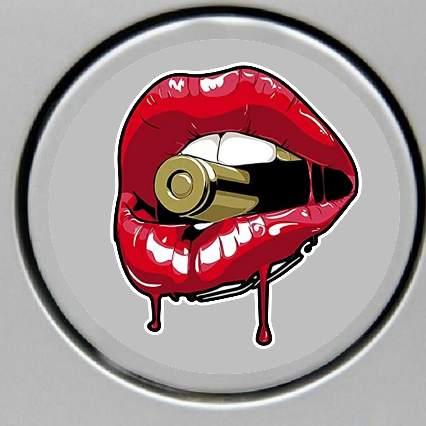 Set 4 Stickere auto "Red Lips"