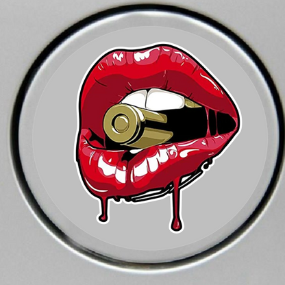 Set 4 Stickere auto "Red Lips"