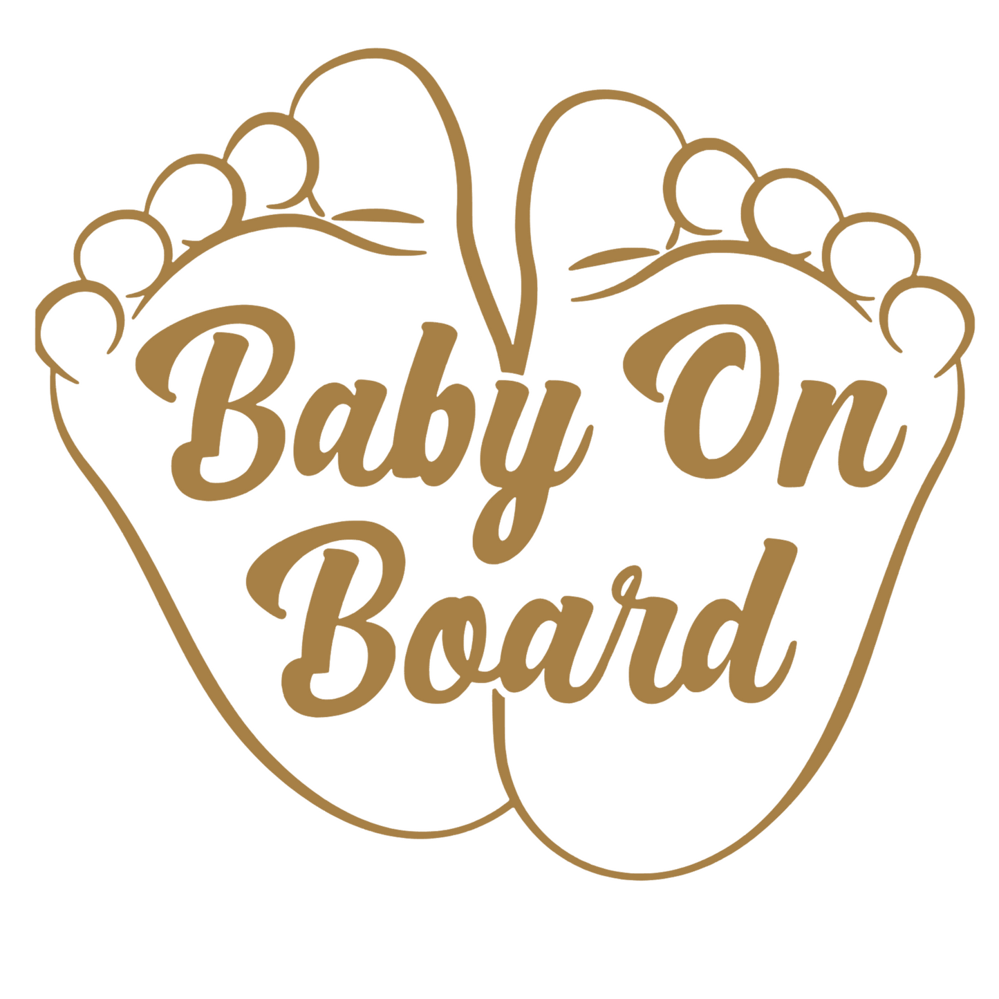 Sticker auto moto decorativ, tuning, rezistent la apa si UV, Baby on board cu picioruse