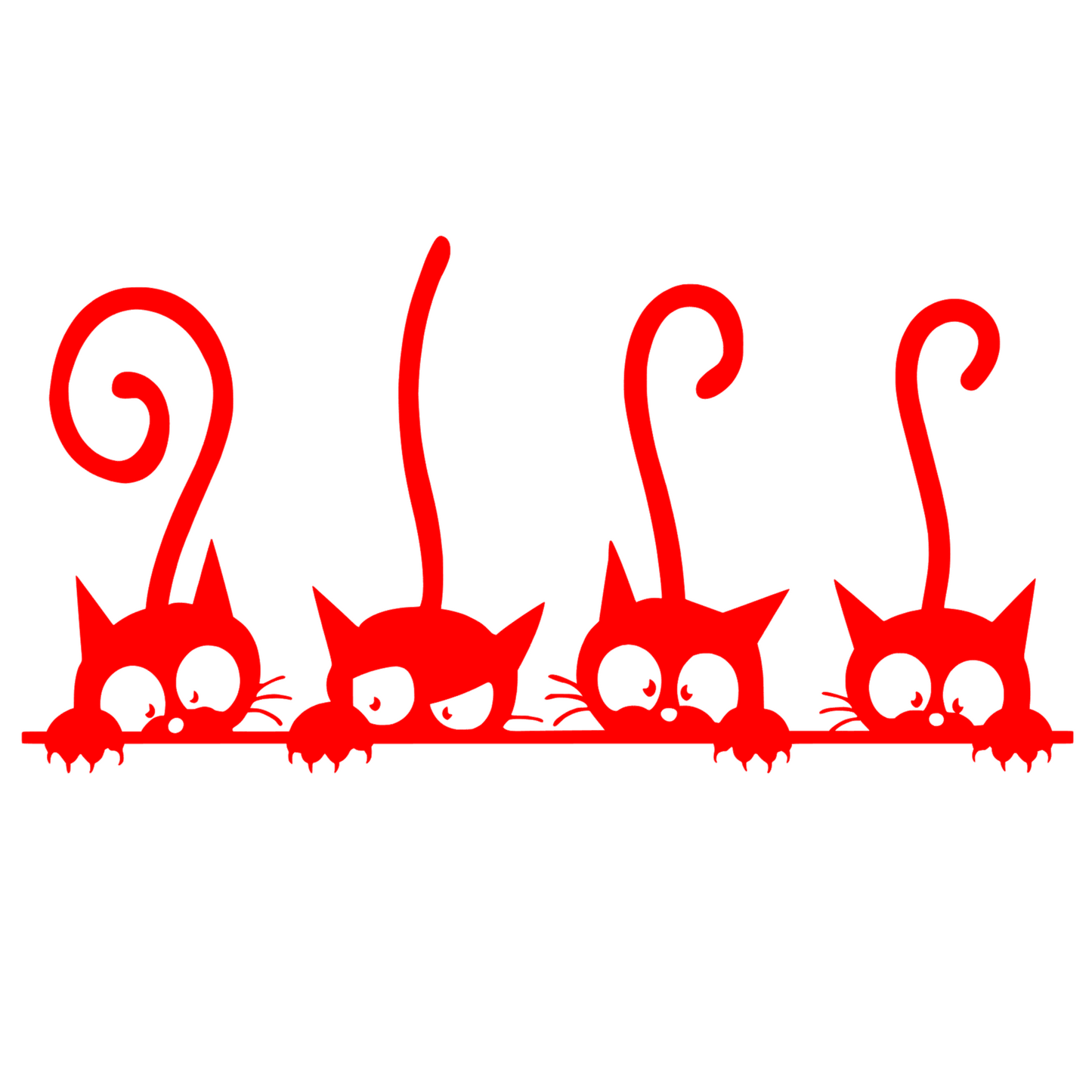 Sticker auto decorativ, 4 pisici
