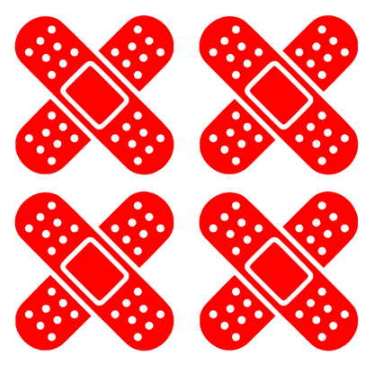 Set 4 stickere decorative, pentru masina sau motocicleta, tip plasture